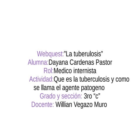 La tuberculosis | PPTX