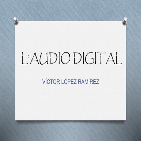 L’audio digital