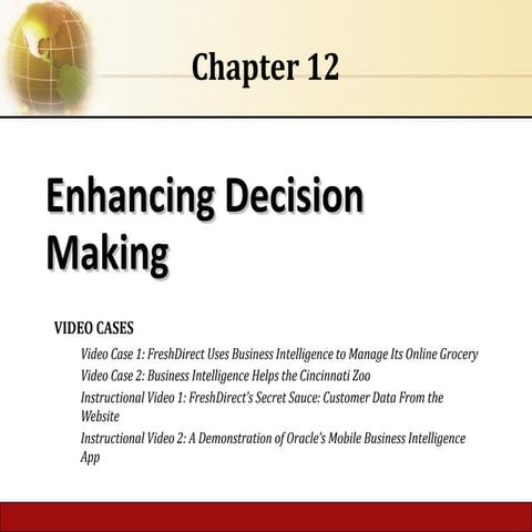 MIS-CH12: Enhancing Decision Making