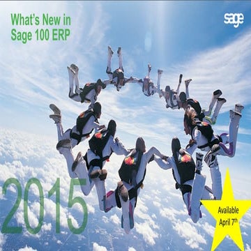 What's New In Sage 100 ERP 2015
