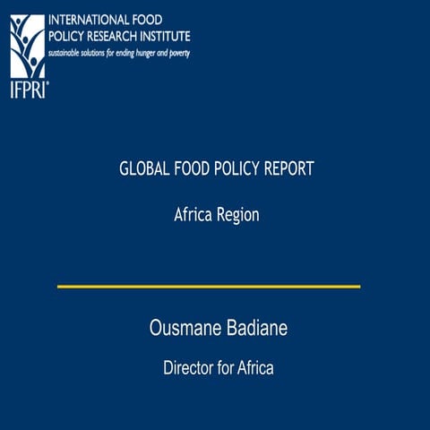 Launch of Global Food Policy Report 2014-2015 | PPT