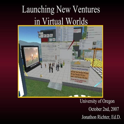 Launching New Ventures in Virtual Worlds  Oct07