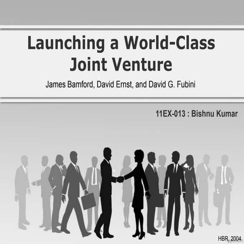 Launching a World Class Joint Venture