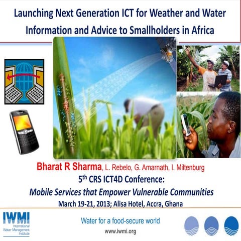 Launching next generation ict for weather and water information and advice to...