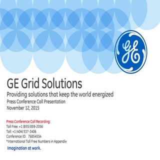 GE's Grid Solutions Media Presentat...