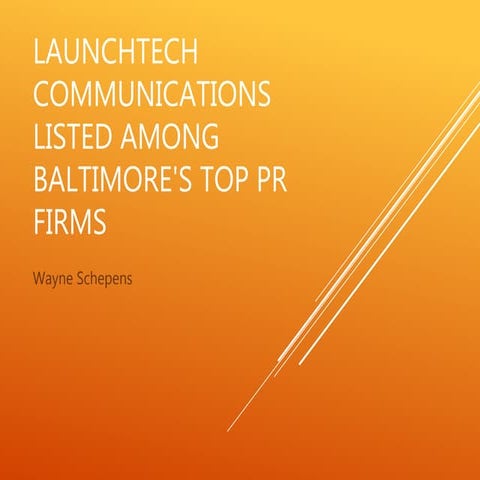 LaunchTech Communications Listed among Baltimore's Top PR Firms