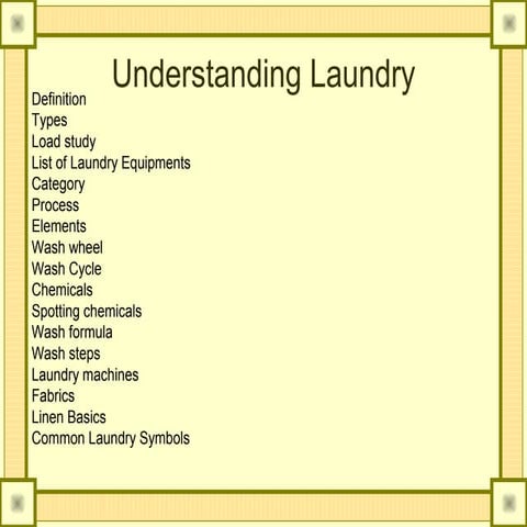 Laundry  an housekeeper perspective