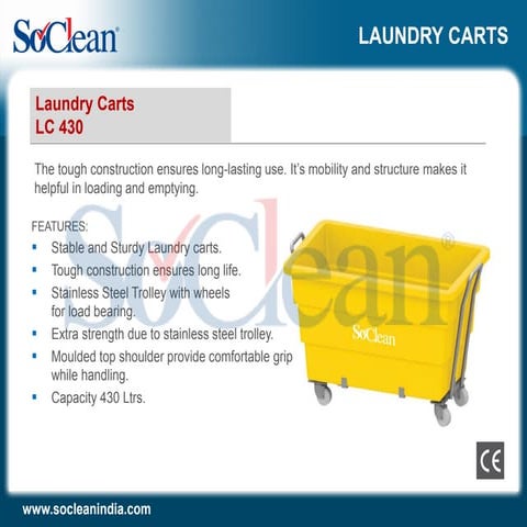 Soclean India Laundry Carts - Stable and Sturdy Laundry carts. | PDF