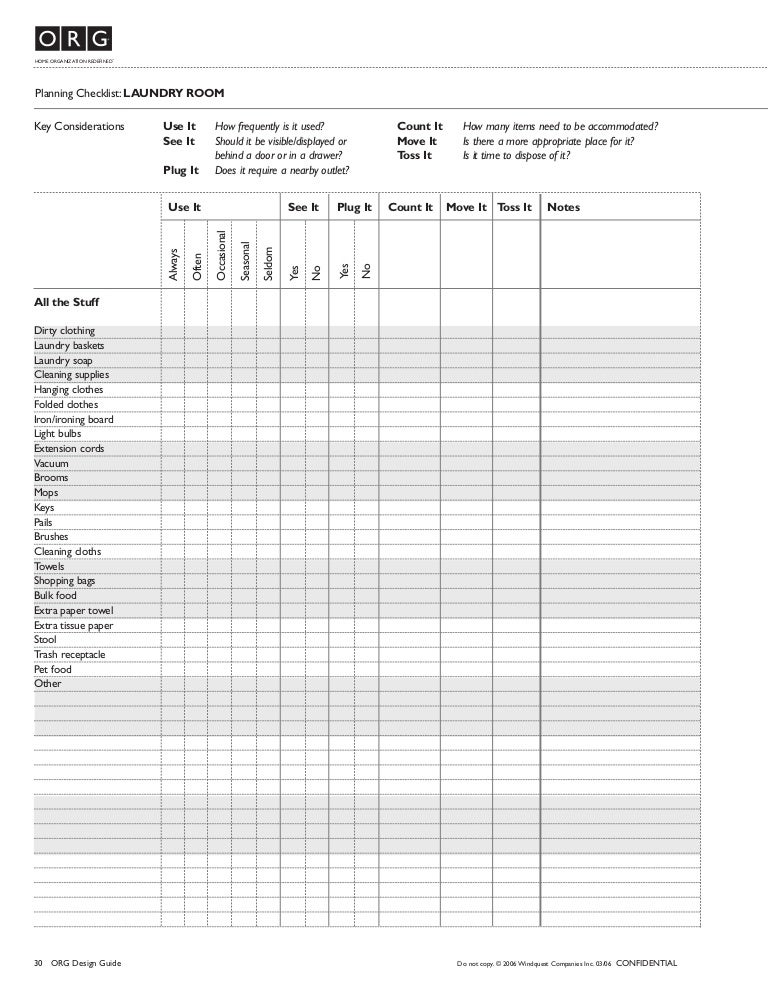 Organizational Check List Laundry Room Contemporary Closets New Jer…