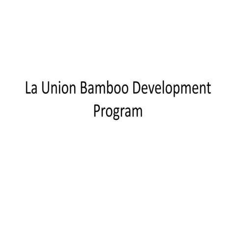 Redeems bamboo development. mtib 2 dec | PPT