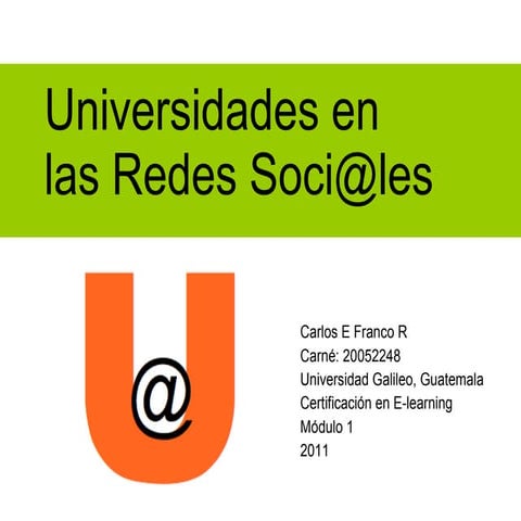 La universidad en las redes sociales