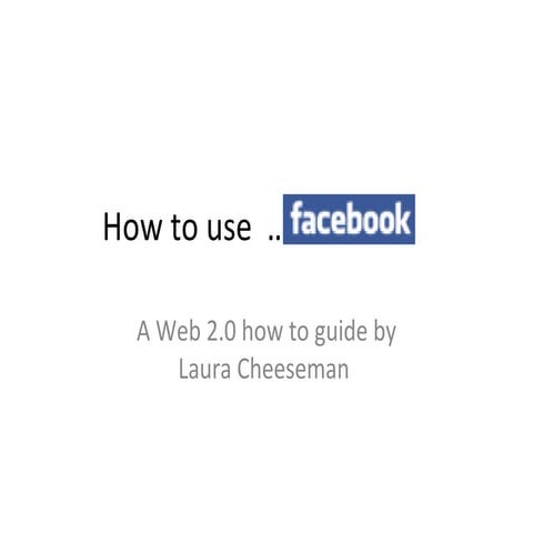 Laura Cheeseman How To Use Face Book Engage Week 2