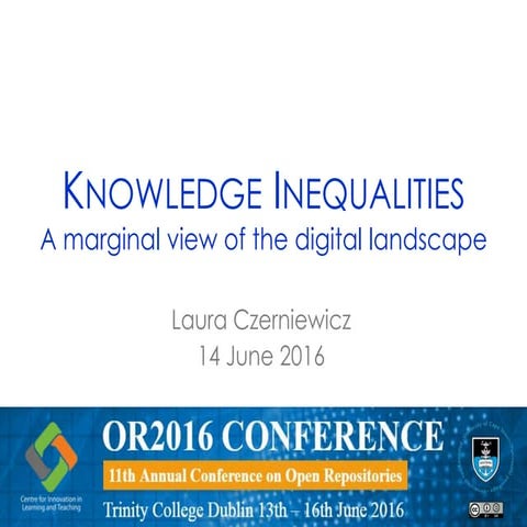 Laura Czerniewicz Open Repositories Conference 2016 Dublin 