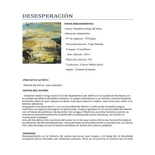 La desesperación