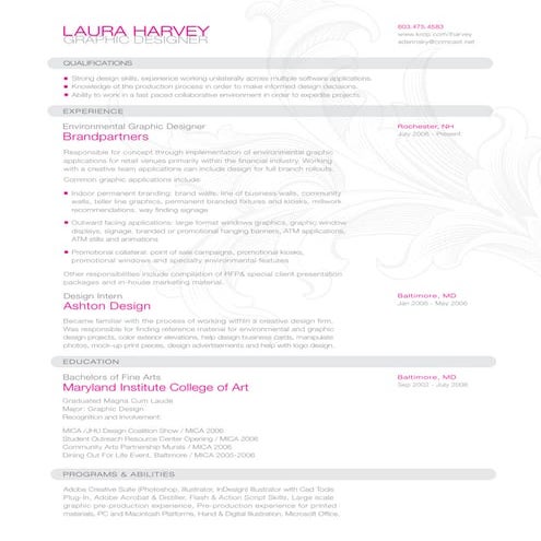 Laura Harvey Resume