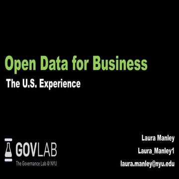 Open Data for Business: The U.S. Experience