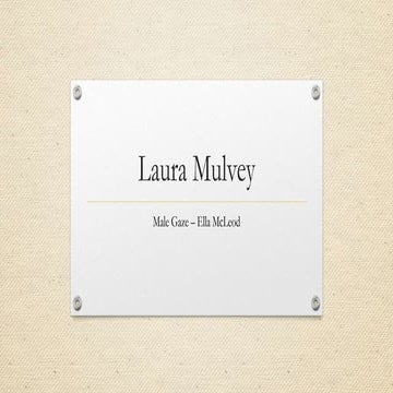 Laura mulvey