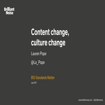 Content change, culture change
