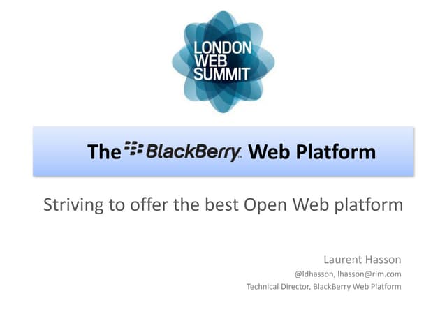 Laurent hasson blackberry