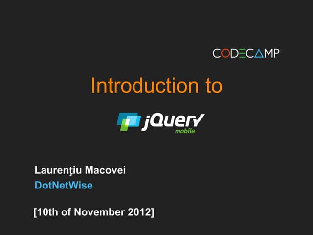 Laurentiu Macovei - jQueryMobile