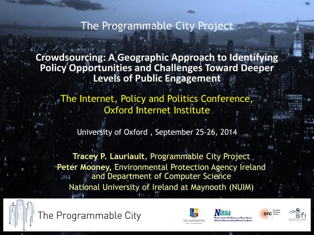 Crowdsourcing: A Geographic Approach to Identifying Policy Opportunities and ...