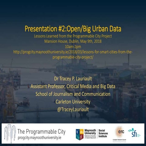 Presentation #2:Open/Big Urban Data