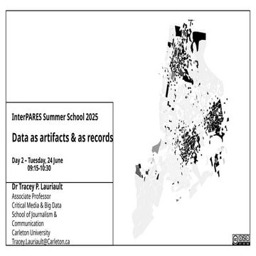 Data as artifacts and as records - I Trust AI SUmmer School 2025