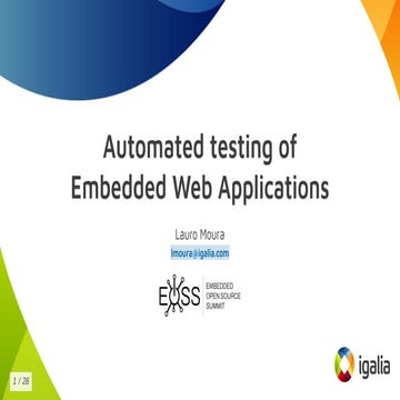 Automated Testing for Web-based Systems on Embedded Devices | PPT