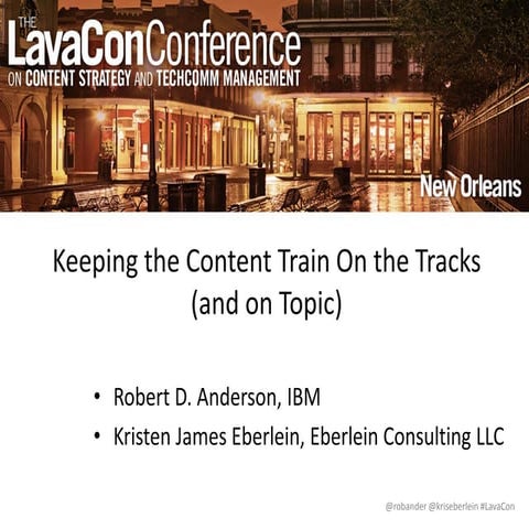 Keeping the Content Train on the Tracks (And on Topic)