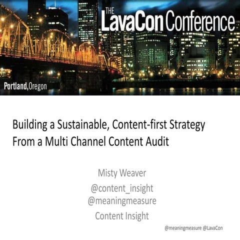 LavaCon MultiChannel Content Audit Preview Weaver 