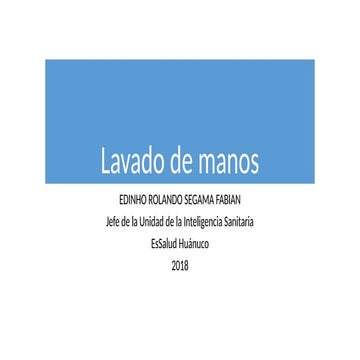 Lavado de manos (1) PAUSAS ACTIVAS  EN EÑ