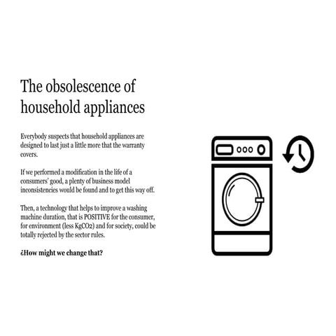 Washing machine new business model