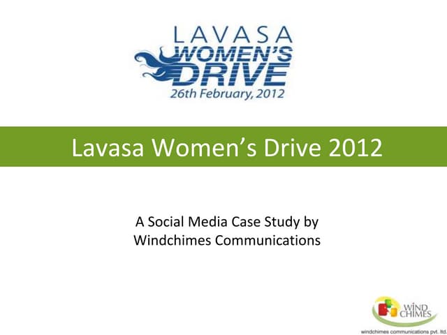 Social Media Case Study on Lavasa Women Drive 2012