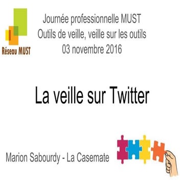 La veille sur Twitter - Réseau MUST