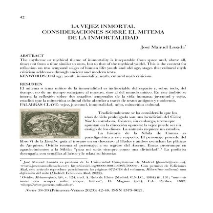 La vejez inmortal. Consideraciones sobre el mitema de la inmortalidad.pdf