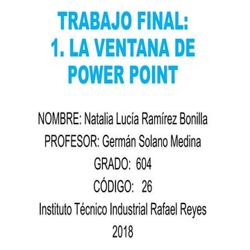 La ventana de power point 