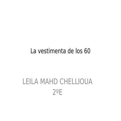 La vestimenta de los 60 | PDF