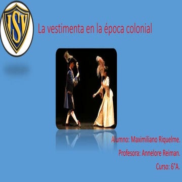La vestimenta en la época colonial | PPTX