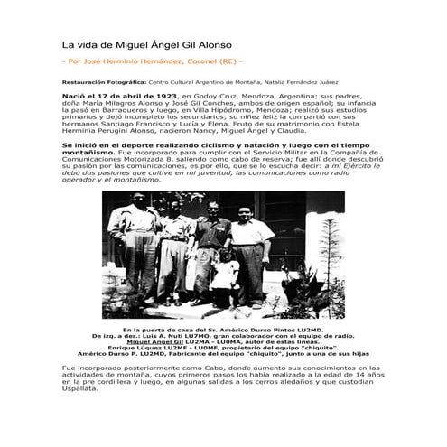 La vida de Miguel Ángel Gil Alonso