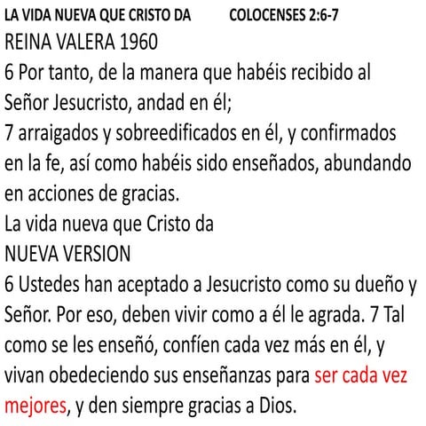 La vida nueva que Cristo da