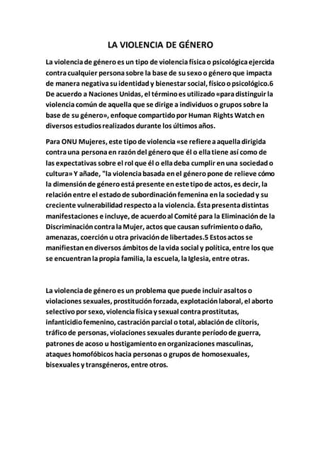 La violencia de género