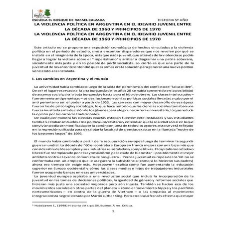 La violencia política en Argentina en las décadas del '60 y '70