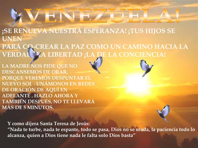 La Virgenpidepara Venezuela