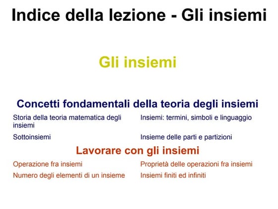 Mappa insiemi | PDF
