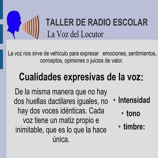 La voz del locutor