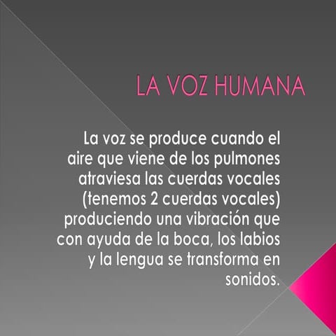 La voz humana | PPTX