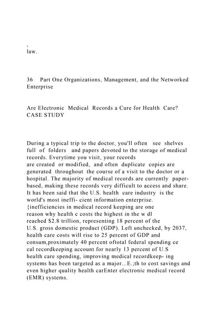 , law.36 Part One Organizations, Management, and the Ne.docx