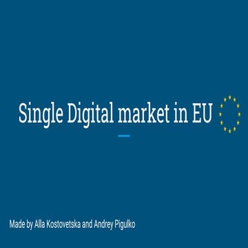 Single Digital market in EU
