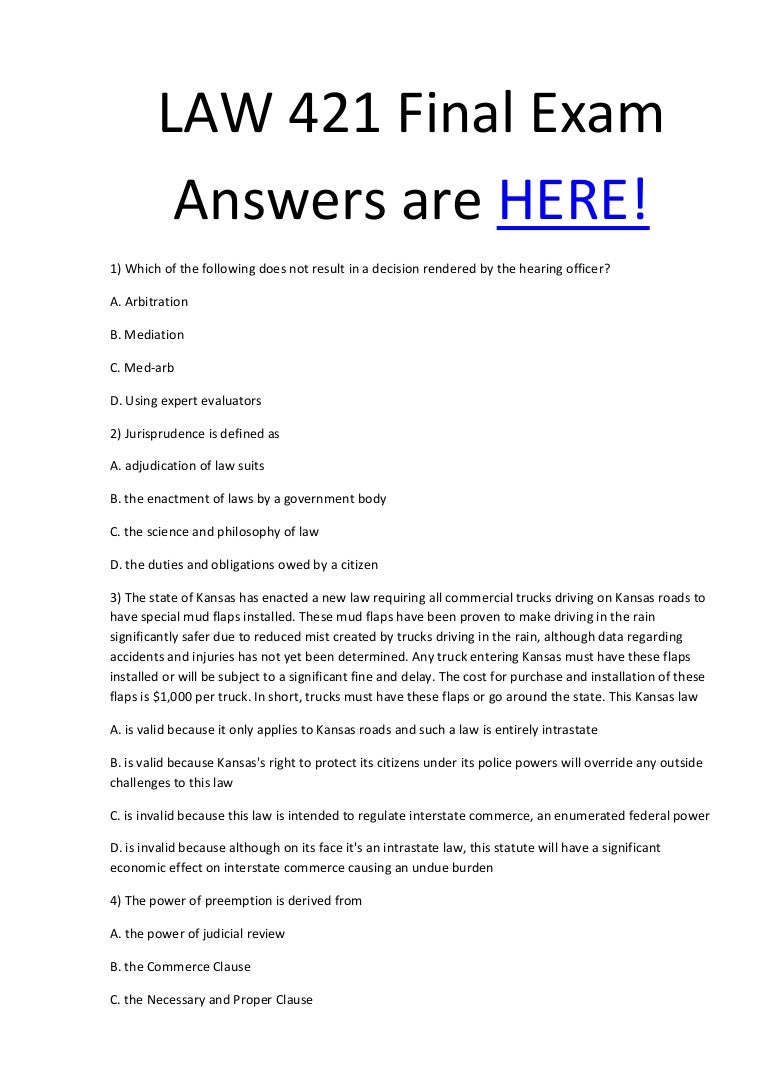 Essay law 421 final exam answers 03 image