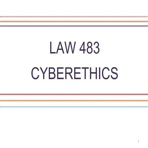 Law 483 cyberethics